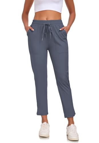 Beuwltpa Jogginghose Damen mit Taschen Leicht Sporthose Atmungsaktiv Freizeithose Lang Sweatpants für Golf Fitness Lauf Lounge