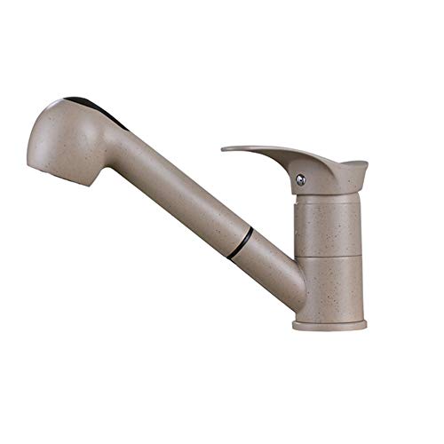 Mitigeur laiton beige de cuisine à douchette jet double fonction
