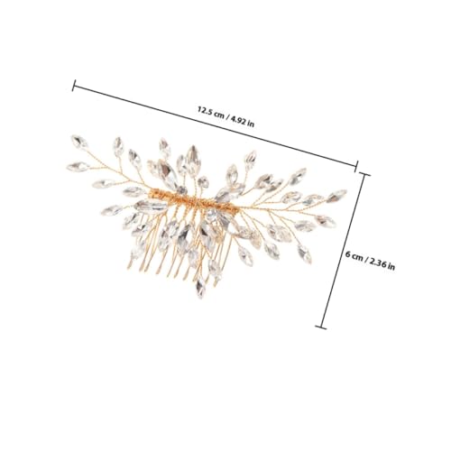 MOTHNUR 水晶ラインストーン手作りヘアコーム ブライダルヘッドピース 花嫁や 向け 結婚式用女性髪飾り 顔形に合わせた多様な髪型対応