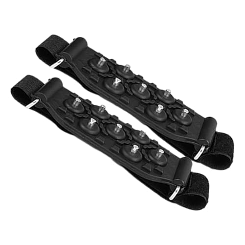 Toddmomy 1 Pair Non-Slip Ice Grippers for Shoes Snow Climbing Crampons Easy Mounting for Winter Outdoor Activities