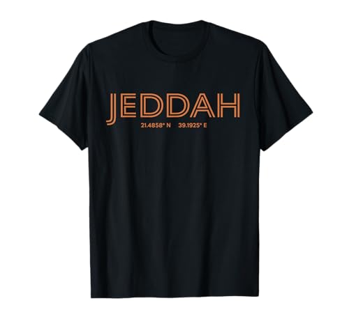 Saudi Arabia City Coordinates - Jeddah T-Shirt