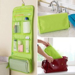 Sevia Hanging Toiletry Travel Bag Portable Collapsible Travel Storage Pouch Waterproof Wash Bag for Women and Men - Compact Makeup Organizer for Cosmetics, Makeup, Jewelry, Shaving Tools with Hook