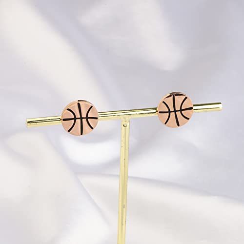 Seiraa Basketball Earrings Sport Ball Stud Earrings Basketball Jewelry For Basketball Lover Basketball Player Fan Gift (Basketball Earrings) #TOP2