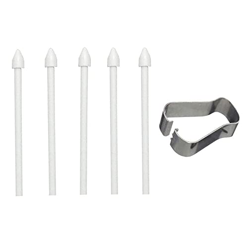 5 pcs Touch Stylus Tips S Pen Replacement Refill Tips Nibs with Remove Tool for Samsung Galaxy TabS6lite S6/S7/S7+ Note10/note20 Touch Screen Stylus Pen Tips (No Pen) (White)
