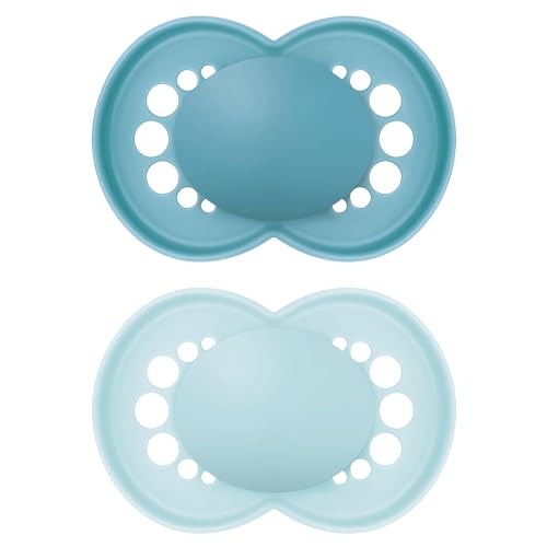 MAM Chupete original en juego de 2 chupete para bebés, amigable con los dientes, hecho de materiales sostenibles y renovables biológicamente, tetina de silicona de Carpefed, con caja para chupete, 16+