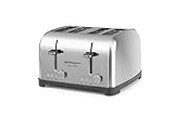 Orbegozo TO 8050 - Tostadora de 4 rebanadas. Potencia: 1500-1700 W. Cuerpo de acero inoxidable. 7 niveles de tostado.