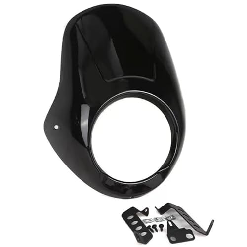 Passend for Hyosung GV300S GV125S Motorrad-Scheinwerfermaske, Licht-Front-Kit, Windschutzscheiben-Abdeckung, Verkleidung, Windschutzscheibe, Windabweiser(Glossy Black)