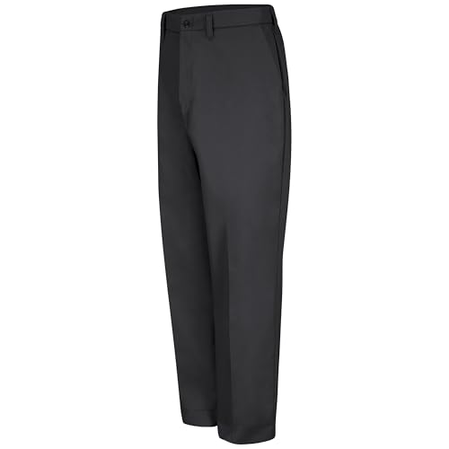 Red Kap mens Wrinkle-free work utility pants, Black, 38W x 30L US