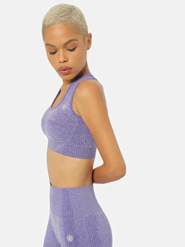 Image of Women's Slip-On Sports Bra | Seamless Technology Full-Coverage Sports Bra | Racerback Medium-Impact Dark Purple