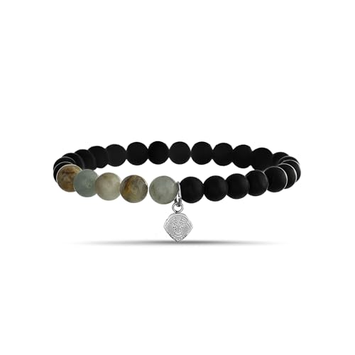 Pulsera Hombre True Religion Negra 8mm 8 pulg miniatura 1