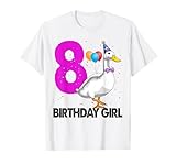 Photo Gallery funny birthday girl 8 duck tee shirt women duck lovers maglietta Photo Gallery funny birthday girl 8 duck tee shirt women duck lovers maglietta