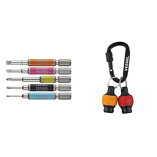�x�b�Z��(VESSEL) 40V�Ή� ���ʃr�b�g 5�{�g �Г�+00/+0/+1/-3/4-×65 GS5P-03 &�{�[���O���b�v �N�C�b�N�L���b�`���[ 2�g (�ԁE��) �r�b�g�z���_�[ QB-22K2RY