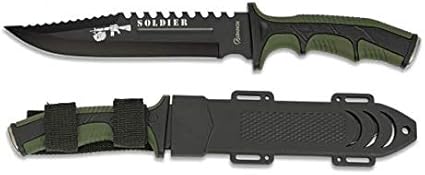 El Joker Cuchillo de Supervivencia Nomad CM125 cuenta con una hoja de acero Böhler N695 de 12,7 cm y mango de micarta canvas, ideal para pesca, caza, camping y senderismo. Incluye funda de piel negra y paracord 550.