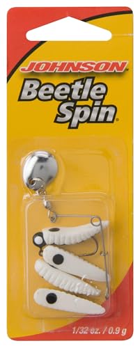 Berkley Johnson™ Beetle Spin® Nickel Blade, White with Black Spots, 1- Inch Berkley Johnson™ Beetle Spin® Nickel Blade, White with Black Spots, 1- Inch