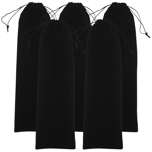 CHILDWEET Lockenstab Tasche 5 Stück aus Strapazierfähigem Material mit Kordelzug für Reisen und Aufbewahrung von Haarstylinggeräten