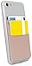 MyGadget Porte Cartes adhésif pour Téléphone - Double Pochette élastique avec Rabat Anti signaux RFID - Etui Sticker Coque Smartphone - Wallet Universel Or Rose