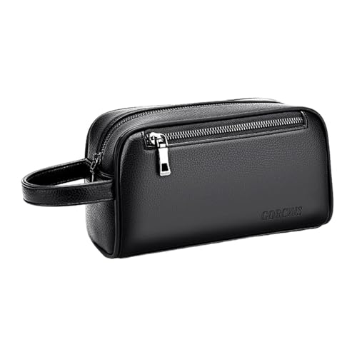 Pochette en cuir pour homme et portefeuille de poignet noir multifonctionnel