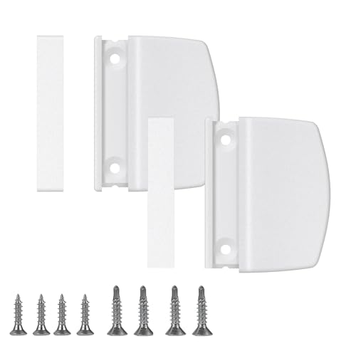 AwmnSrman 2 Stück Balkontürgriff Außen Weiß, Türgriff Balkontür Außen Vielseitiger Kunststoff Türgriff für Balkon Terrassentür Griff incl. Schrauben