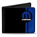 Buckle-Down PU Bifold Wallet - MOPAR Logo/Stripe Black/Blue