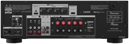 Rear view of the Pioneer VSX-535 AV Receiver