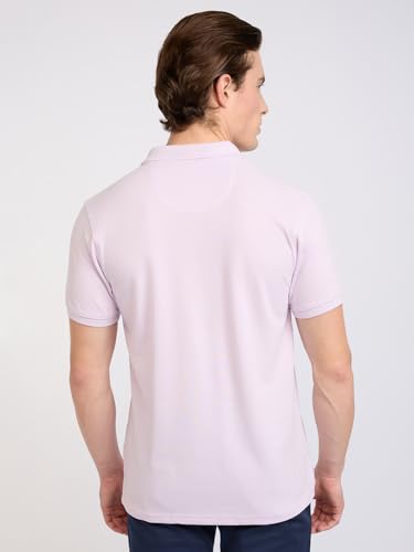 Image of Parx Men Regular Fit Solid Pattern Cotton Polyester Blend Half Sleeve Polo Neck Casual T-Shirt