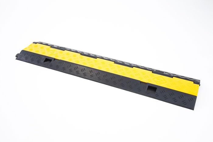The Ramp People Protector de cable de suelo de 1 canal, 70 mm x 20 mm, cubierta de goma para cables para peatones y vehículos, pavimento, entrada, estacionamiento de cables y cables EV