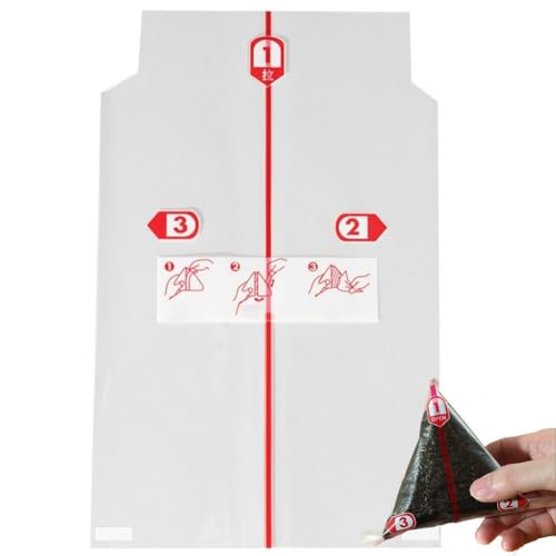 Vobumix Sushi Wrapping Bag 100pcs Triangle Rice Ball Packing Bag