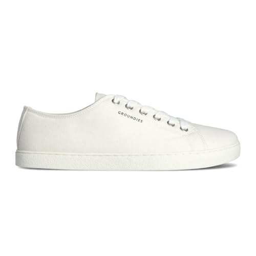 GROUNDIES Lima Women - Leichter Baumwoll Damen Barfußschuh/Sneaker (weiß, EU Schuhgrößensystem, Erwachsene, Numerisch, Schmal, 39)