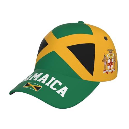 Jamaican Flag Baseball Cap for Men Women Fashion Flag of Jamaica Hat Adjustable Sun Protection Visor Caps Trucker Hat Patriotic Caps