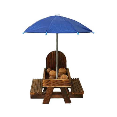 Mangiatoia Per Scoiattoli A Tavolino, Porta Pannocchie Di Legno, Stazione Di Alimentazione Scoiattoli, Tavolo Da Picnic In Legno Divertente Con Noci E Mais Per Cortile E E Giardino