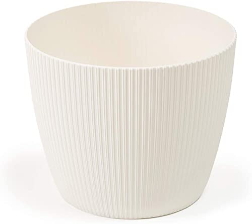 Pot en plastique Magnolia Jumper 300 mm crème pour plantes