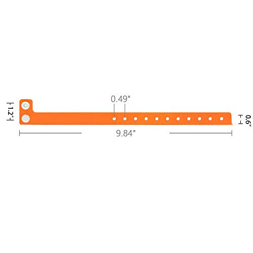 Ouchan WP001-GBA Neon Orange Plastic Wristbands thumb #2