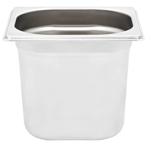 VGLQNRPT 8 szt. pojemników gastronomicznych GN 1/6 150 mm ze stali nierdzewnej, pojemniki gastronomiczne do profesjonalnych kuchni, restauracji i cateringu, 176 x 162 x 150 mm