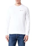Champion American Classics Small Logo Crewneck, Sudadera, para Hombre, Color Blanco., L