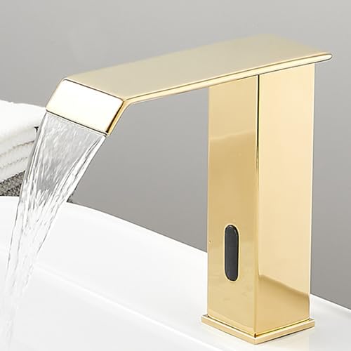 Mitigeur de lavabo laiton or à détection infrarouge cascade B - 3
