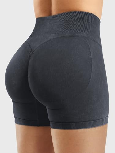 YEOREO Women's Workout Gym Shorts 4.5" Colinne Butt Lifting Hidden Scrunch Seamless Impact Booty Biker Shorts2