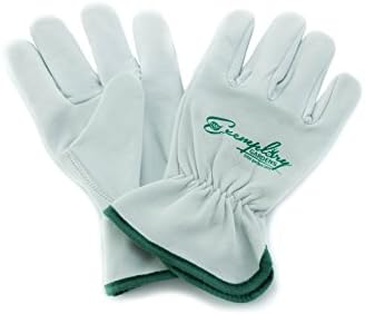 Heavy Duty Goatskin Leather Work Gloves for Men and Women. General Purpose Utility, Driver, Rigger, Safety, and Gardening Gloves (Extra Large, Yellow)