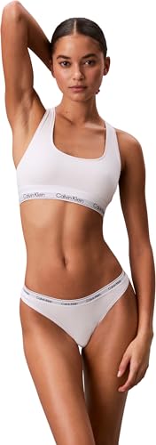 Calvin Klein Damen 3er Pack Strings Thong Unterwäsche, Weiß (White/White/White), M – Ansicht 2