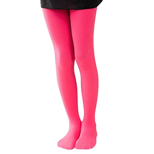Toddler Girls Dance Tights Ballet 80D Footed Leggings Soft Stockings Stretch Transition (Watermelon Red, 12-24 Months)