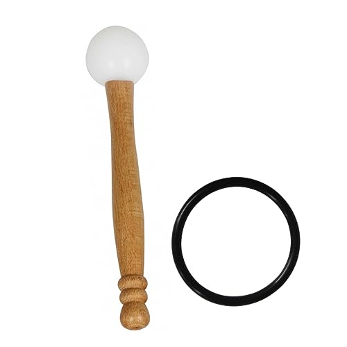 1 pieza Palo de Goma para Golpear Cuencos Cantores de Cristal Accesorio para Instrumento de Percusión para Terapia de Sonido Uso en Casa Color Amarillo