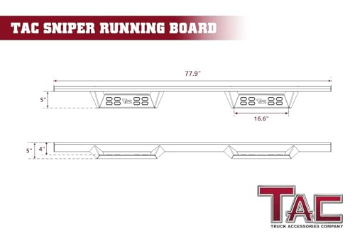 TAC Estribos Laterales para Toyota Tacoma 2005-2023 miniatura 4