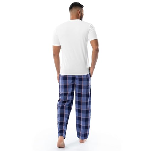 Image of IZOD Men's Short Sleeve Jersey Top and Printed Pants Pajama Sleep Set
