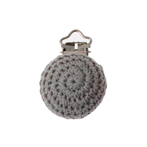 Guoyy Cadena Chupetes Clip De Madera para Bebe con Abrigo De Lana De Punto Cover