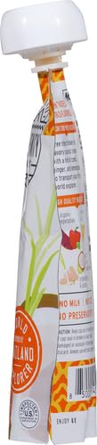 Image of Serenity Kids 6+ Months World Explorers Baby Food Pouches Puree Made With Ethically Sourced Meats & Organic Veggies | 3.5 Ounce BPA-Free Pouch | Chicken Coconut Curry | 1 Count (Pack of 4)
