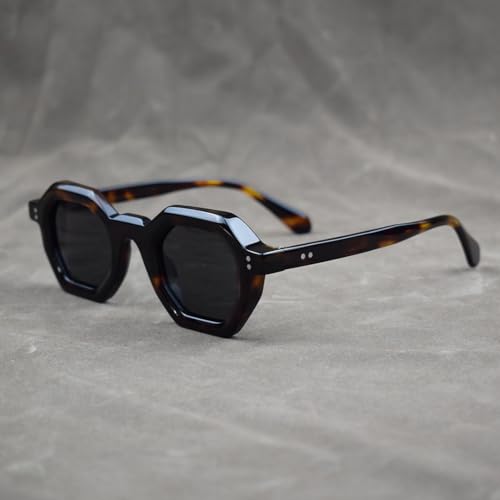 Retro Solid Polarized Square Acetate Vintage Spring Hinges Sunglasses Eyeglasses Frames Unisex for Men Women 6