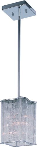 Get Discount Offer Maxim 91700CLPC Swizzle Twisted Clear Glass Rod & Crystal Mini Pendant Ceiling Light, 3-Light Xenon 75 Total Watts, 11"H x 7"W, Polished Chrome