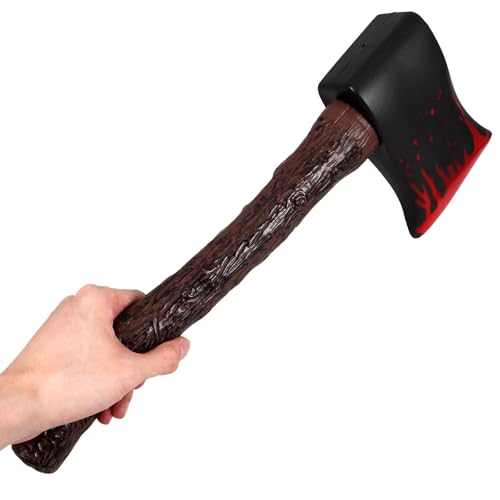 Hache sanglante d'Halloween DOITOOL en plastique noir pour costume effrayant