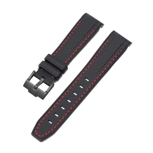 [X] VRXgbv For Swatch X Ή For Omega Ή For Moonswatch Ή XeXX`[obN 20mm 22mm Y fB[X \tg h pvoh(Red line)
