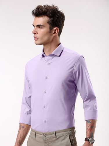Image of Beyoung Cotton Plain Regular Fit Shirt for Men | Full Sleeve | Formal Shirt | Classic Collar Cotton