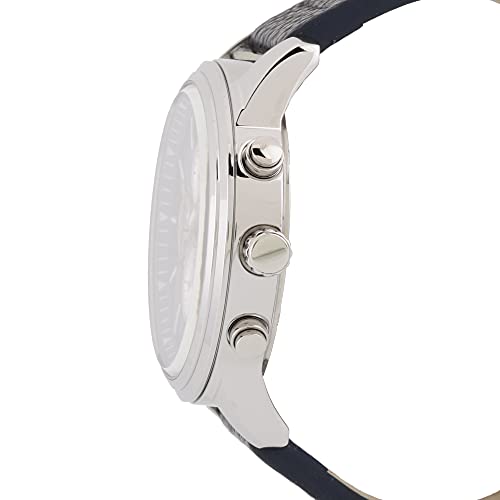 Daniel Klein Leather Analog Blue Dial Men's Watch-DK.1.12817-6